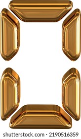 3d characters as a digital font. number 0