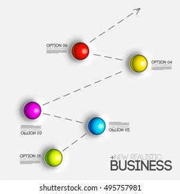 3d chart diagram business presentation. Realistic vector illustration design concept. Set of Infographic symbols elements graph bar