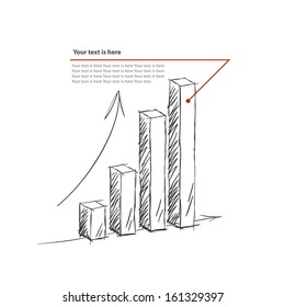 3d chart Hand drawn