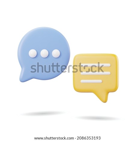 3d chat bubble icon vector illustration. stylze dialogue symbol Background isolated