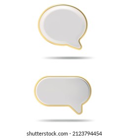 3d Chat bubble. Talk, dialogue, messenger or online support concept.