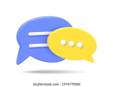 3d Chat bubble. Vector illustration.