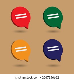 3d chat icon. Great for social media, web, smartphones, computers etc.