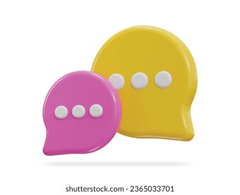 3d chatting bubbles comment icon illustration