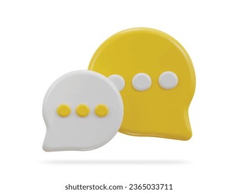 3d chatting bubbles comment icon illustration