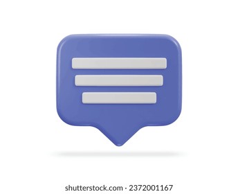 3d chatting comment icon illustration