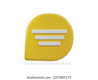 3d chatting comment icon illustration