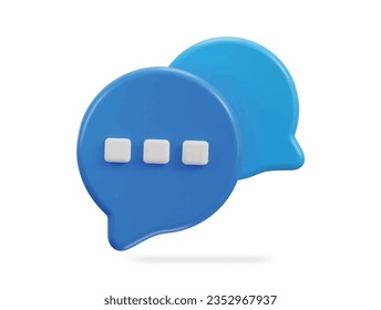 3d chatting icon vector illustration