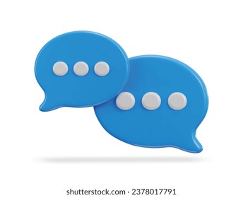 3d chatting speech bubbles icon illustration