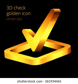 3D check icon