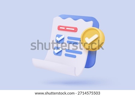 3d check mark icon isolated on white background. check list button best choice for right, success, tick, accept, agree on application. choose icon vector with shadow 3D rendering illustration