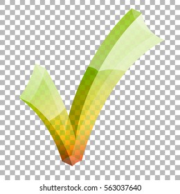 3D Check Mark on transparent background isolated vector illustration