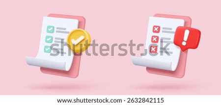 3d check mark sign icon on bubble. check list button best choice for right, success, tick, accept, agree on application. 3d choose correct icon vector with shadow render illustration