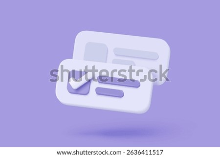 3d check mark sign icon on bubble. check list button best choice for right, success, tick, accept, agree on application. 3d choose correct icon vector with shadow render illustration