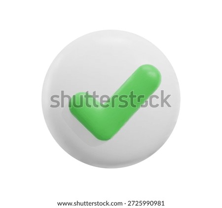 3d check mark sign icon on bubble. check list button best choice for right, success, tick, accept, agree on application. 3d choose correct icon vector with shadow render illustration