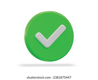 3d check mark verified icon