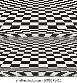 3D checker abstract illustration. Vector.