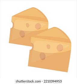3D cheese icon vector illustration