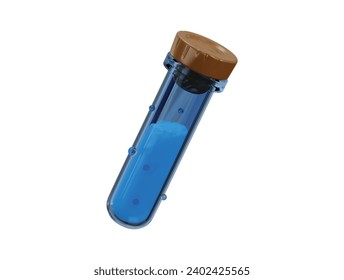 3d chemical flask icon vector illustration