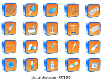 3D chemistry buttons