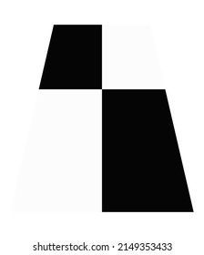 3d chessboard, checkerboard pattern in perspective. Checkered, chequered checks planes vanishing, diminishing into horizon