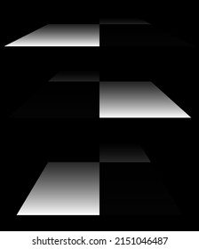 3d chessboard, checkerboard pattern in perspective. Checkered, chequered checks planes vanishing, diminishing into horizon