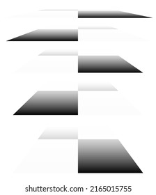 3d chessboard, checkerboard pattern in perspective. Checkered, chequered checks planes vanishing, diminishing into horizon
