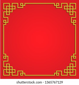 3D chinese pattern frame, vector border art china style