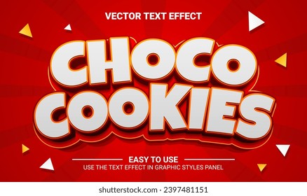 3D-Choco-Cookies, editierbarer Texteffekt