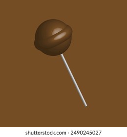 3D Chocolate Candy Vector Eps