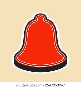 3D Christmas Bells Shape. Eighth Style Label Icon. High Quality Vector Icon. Editable Vector