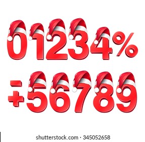 3D Christmas Numbers