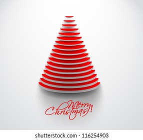 3d christmas tree, design, vector illustration.