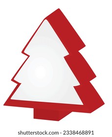 3D Christmas tree. vector illustration