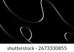 3d chrome spiral template. Silver metal curve element on black background. Y2k fluid wave, flow swirl, 3d line path. Dynamic steel shapes. Vector trend 3d illustration