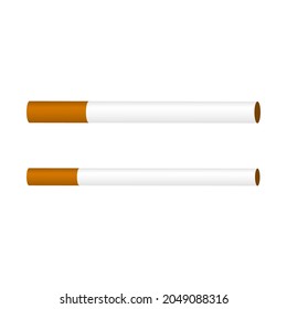 3D cigarette, tobacco icon, shape