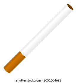 3D cigarette, tobacco icon, shape