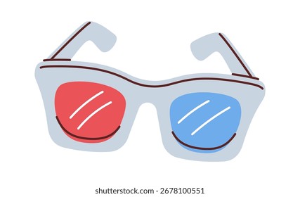 Gafas de cine 3D dibujadas a mano