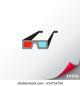3d cinema glasses icon