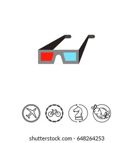 3d cinema glasses icon