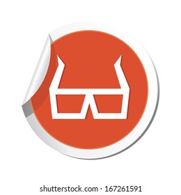 3D cinema glasses icon. Vector illustration
