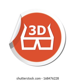 3D cinema glasses icon. Vector illustration