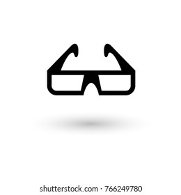 3d cinema glasses, vector.