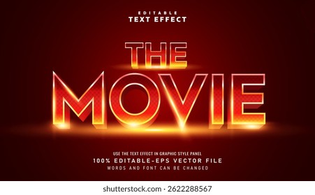 3D Cinematic Movie text effect - Editable text effect