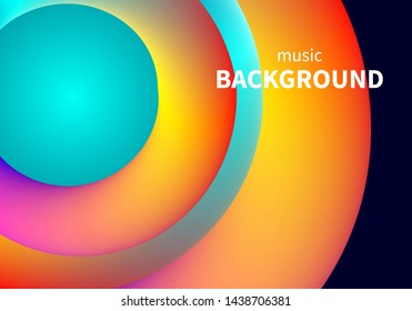 3D circle, abstract frame, gradient composition, future vibrant background, rainbow flyer, template for advertising. Vector graphic design