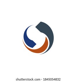 3d circle abstract logo design vector symbol