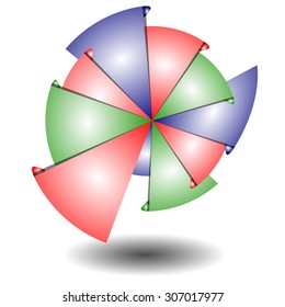 3D circle abstract,Template for diagram, graph, presentation and chart