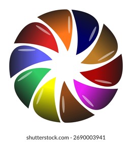 3D circle colorful logo design for business promotion and branding 