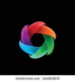 3d Circle Full Color Vector Download 