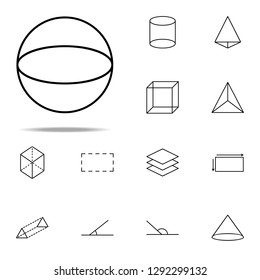 3d circle icon. Geometric figures icons universal set for web and mobile